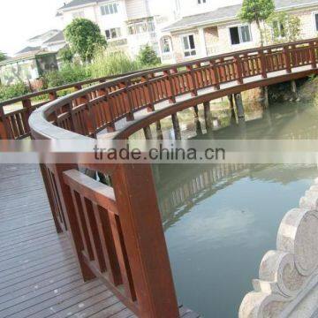 new design anticorrosive solid wood railing/outdoor wood railing