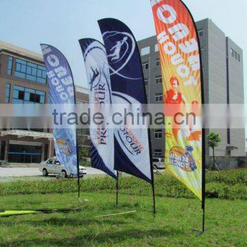 Outdoor promotional logo printing outdoor advertising feather flag