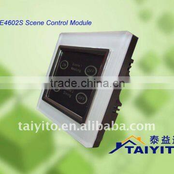 Scene control function touch wall switch for appliances, lights and curtains