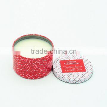 Red Scented Travel Tin Candle/Aromatic Metal Tin Candle and Metal Lid photo-5