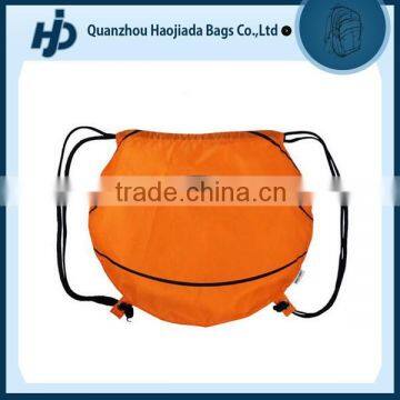 Custom promotional basketball drawstring backpack