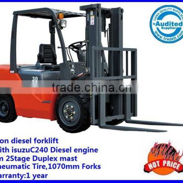 3ton diesel forklift truck with Japan engine ISUZU