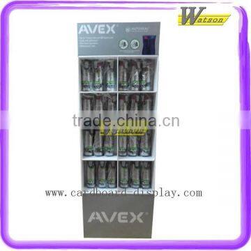 Supermarket Fruit Juice Bottle Display Shelf Floor Cardboard Promotion Pocket Display Stand photo-4