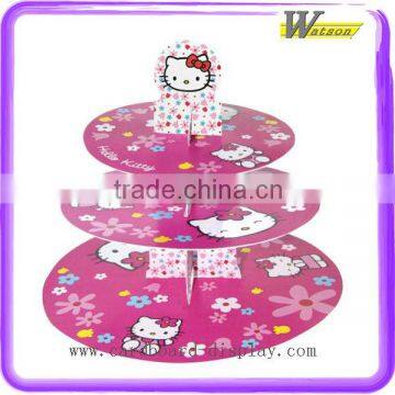 Custom Colorful Decorative Cardboard 3-Tier Cupcake Stand photo-2
