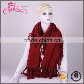 Woman Custom Fashionable Winter Knitted Cashmere Pashmina Neck Scarf Wholesale