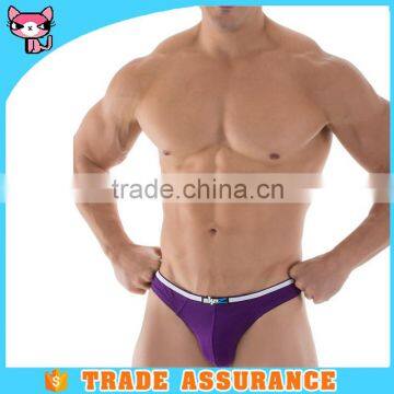 2016 mens purple cotton lycra thong underwear