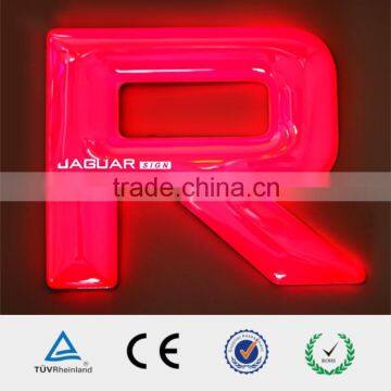 A-Z 3d acrylic led red lighting alphabet plastic vaccum formed letters