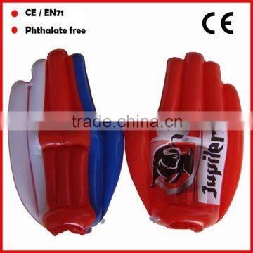 Jupiler inflatable hand for football club with customized logo printed