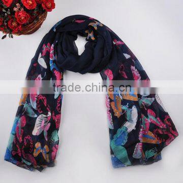 knitted hijab new fashion Colored butterfly Print Women viscose scarf pashmina shawl scarf wholesale price                        
                                                                                Supplier's Choice