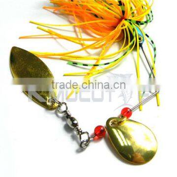 Kmucutie Spinner Bait 17.4g Lead Head Pvc Skirts Fishing Bait for Freshwater Fishing photo-4