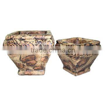 home decoration set of 2 square vase