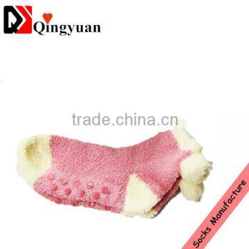 low price high quality popular winter warm terry floor balldispensing half wool women socks