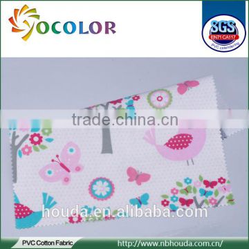 top-sell lovely cotton printed fabric with pvc coating