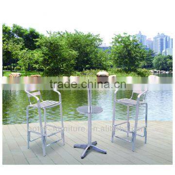 Aluminum used bars tables and chairs cheap bar table sets