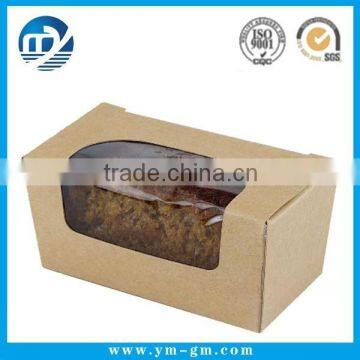 Foldable custom food grade kraft paper cake box