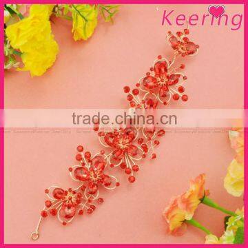 wholesale fashion red rhinestone hair accessories for women WHD-003