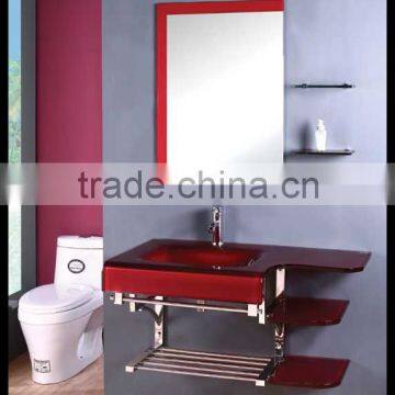 Modern commercial glass bathroom sinks vanities YL-7222