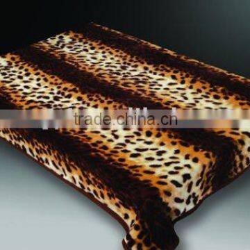100% polyester circle printed 2ply mink blanket