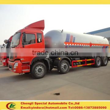 CLW chengli factory 8*4 30 ton gas cylinder transport truck, bulk lpg truck, lpg filling truck