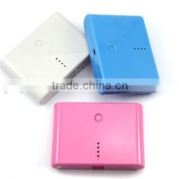 8000mAh power bank with 2 charge ports External Battery pack for mobile phone