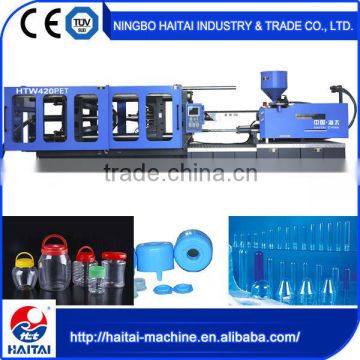 HTW420PET hot new products for 2016 automatic mould adjustment pet HAITAI injection molding machine