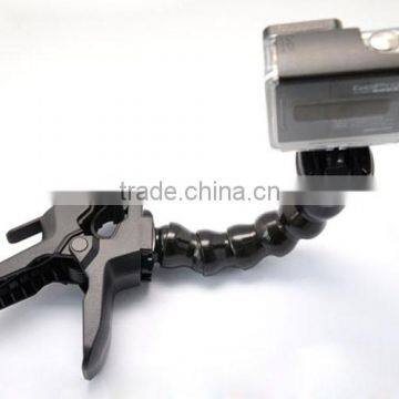 Jaws Flex Clamp Mount + Adjustable Neck With Mount & Screw For Gopro Hero 4/3+/3/2 photo-5