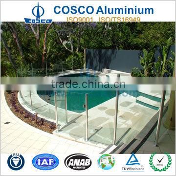 Nice aluminium anodized aluminium fence for balcony/ Pool/ Stair