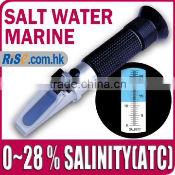 Salinity 0-28% Salt Water Aquarium ATC Refractometer