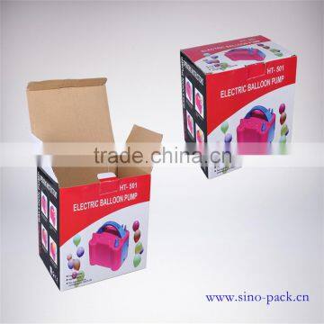 Printed corrugated electric ballon pump packaging box