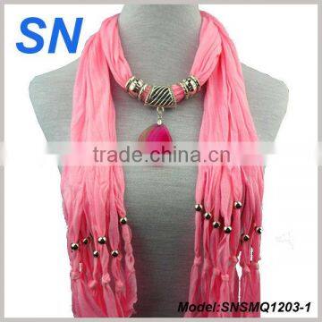 Latest fashion new design agate pendant scarf