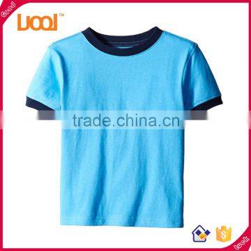 100% cotton teenager boys cheap custom printed t shirt with contrast ringer wholesale China