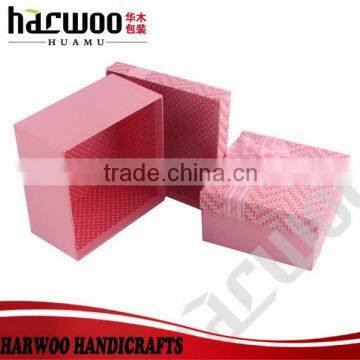 Nice Fabric Pink Packing Gift Box for Sale photo-2
