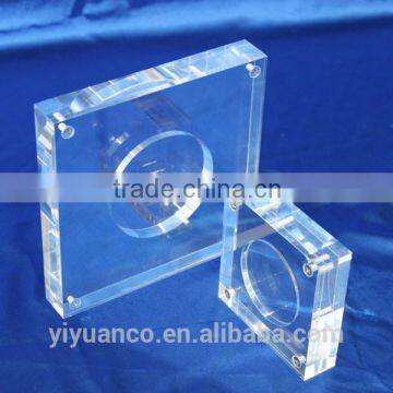 2015 cheap clear high quality acrylic coin box, acrylic coin holder