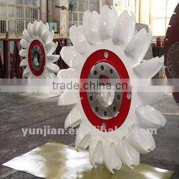 Pelton water turbine for hydro electric power plant 402KW generator