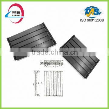 Rail grooved rubber cushion pad for railway