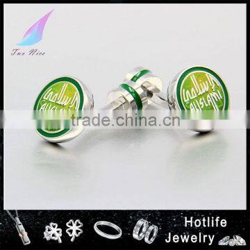 2015 latest design stainless steel jewelry findings fashion design mens cuff link sets for motorcycle