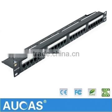 Ring Network Cabinet Cat5e UTP 24 Port Patch Panel For Standard 19 Inch Rack 1U Cable Management Hot Sell