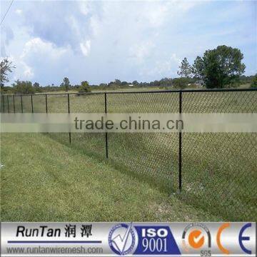 high quality hot dipped galvanized and pvc coated chain link fence black mesh