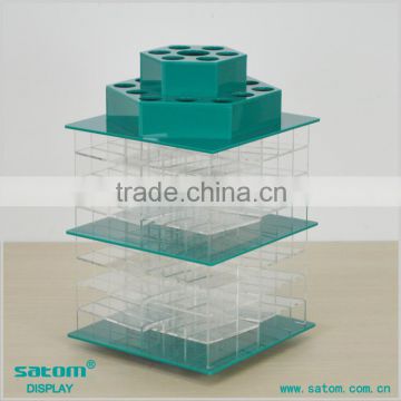 Acrylic Lipstick Organizer Hold 96 Lipstick And Green Plastic Lipstick Organizer Stand