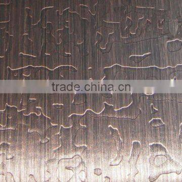 shiny 8K mirror,etched,vibration, HL color stainless steel sheet