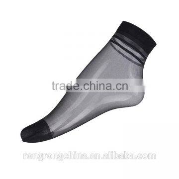 Custom jacquard men and women non slip transparent ankle socks 4237