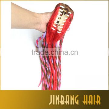 Plastic Claw Ponytail Straight European Ombre Two Tone Pony Tail Hair Pieces Synthetic Hair Extension