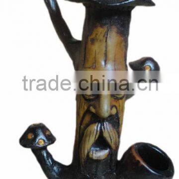 Figurine Shaped Hand Crafted Smoking Pipes - Mushroom Tree Man