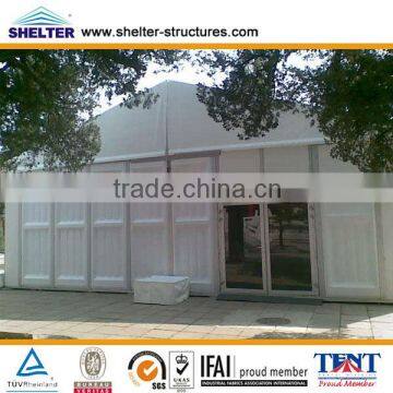 Arch clear span tent with white ABS wall