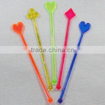 Poker swizzle stick / muddler / plastic poker stirrer / drink stirrer