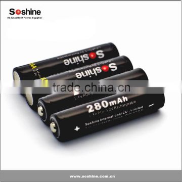 3.2v 280mah rechargeable LiFePo4 battery 10440 lifepo4 battery excellent performance with good quality