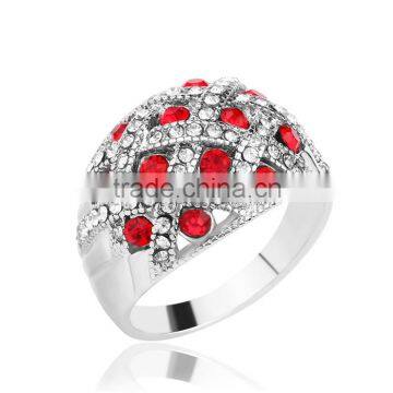 Factory Wholesale Less Than 1 Dollar Jewelry Zinc Alloy Full Jewelled Rose Gold Ring photo-4