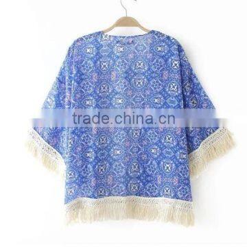 Latest Designer Elegant Tunics Kaftan With Fringes Beach Poncho photo-2