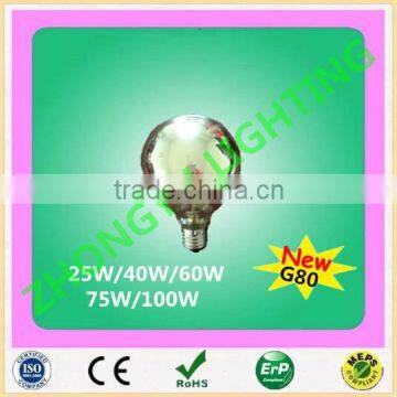 G80 shadowless lamp 25W40w60w E27 incandescent filament bulb plated light