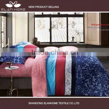 100% cotton 128*68 40s*40s pigment printed wholesale bedding set with zipper